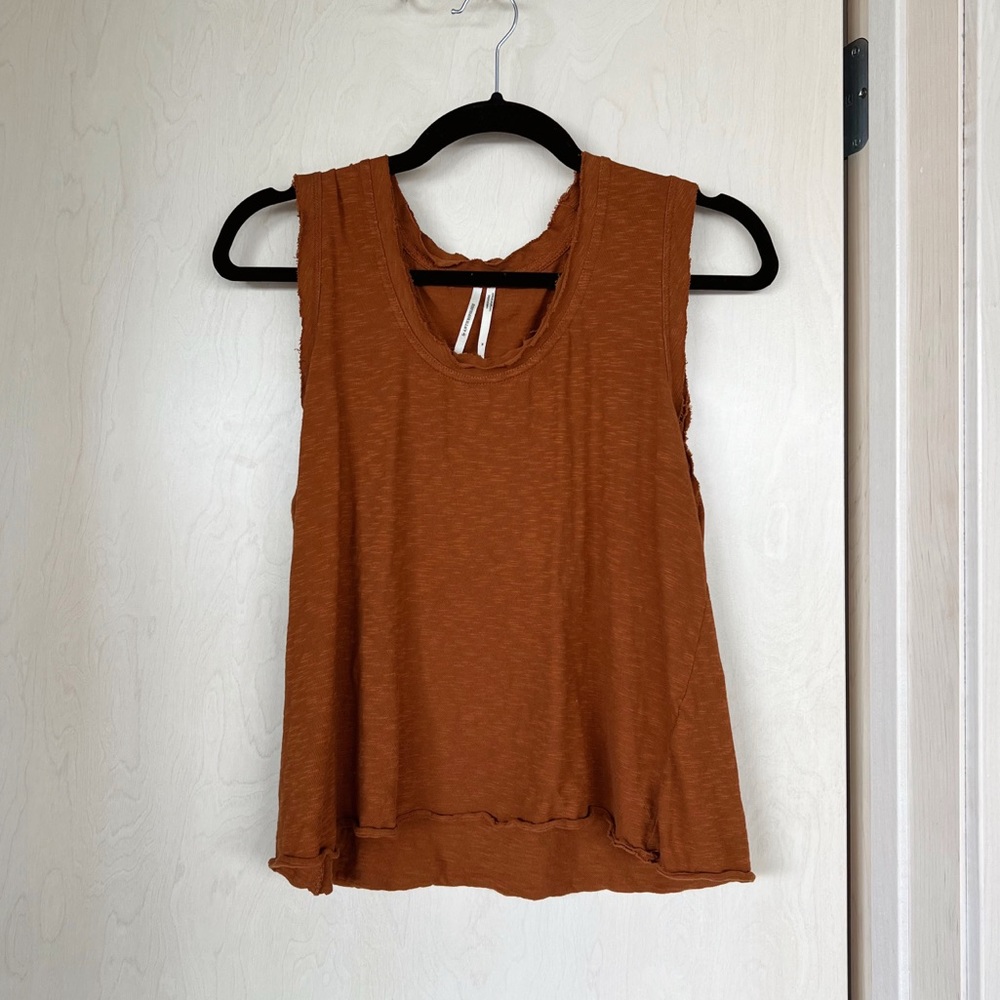 Anthropologie Tank Top in Orange Rust Size M